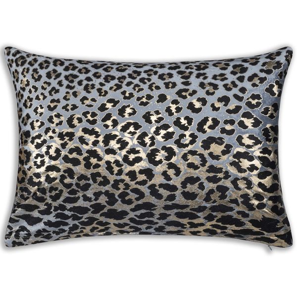 Bryce Animal Print Lumbar Coussin, Bleu