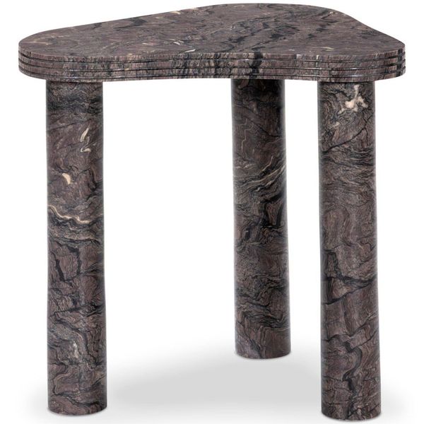 Manoli End Table, Smoked Plum