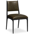 Valeene Cuir Dining Chaise, Dulane Moss, Lot de 2
