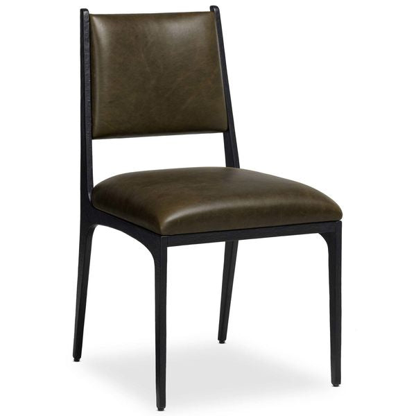 Valeene Cuir Dining Chaise, Dulane Moss, Lot de 2
