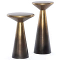 Cameron Accent Table, Ombre Antique Brass, Lot de 2